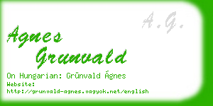 agnes grunvald business card